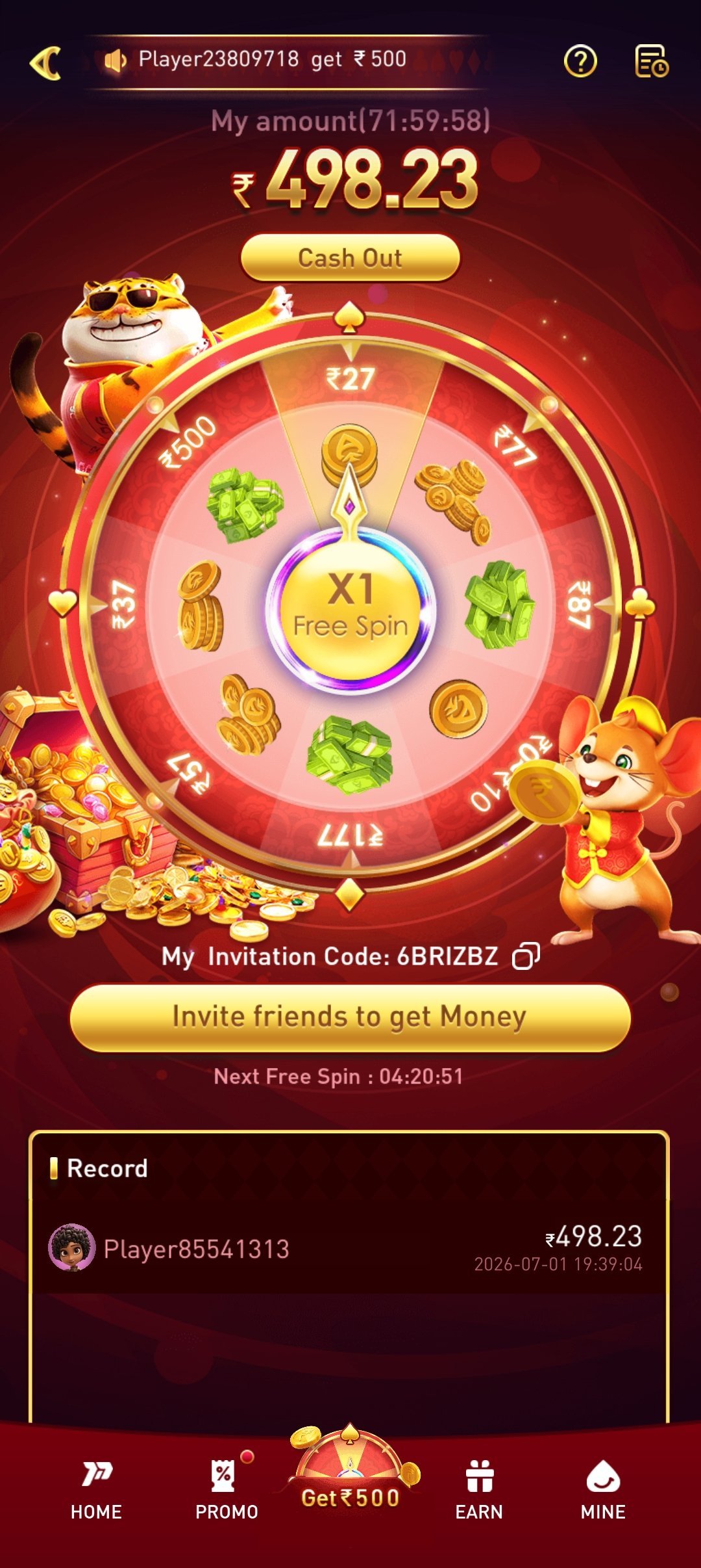 P77APP deposit wheel and VIP rewards ecosystem